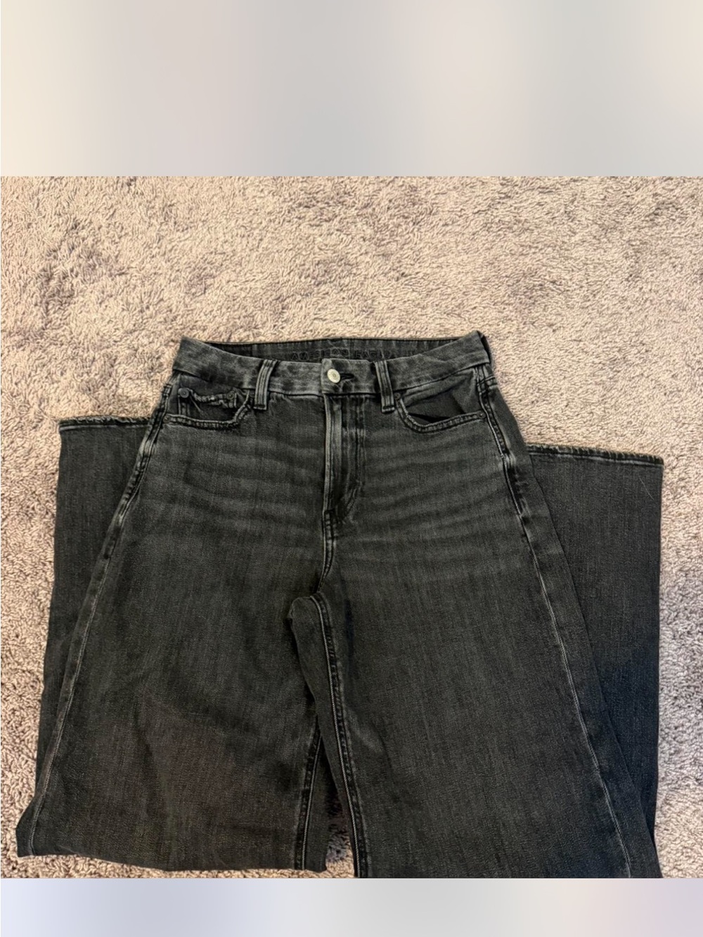 American Eagle Outfitters Black Straight-Leg Women's Jeans